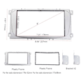 Miniatyrbillede 4 af 5: 2Din Bil Stereo Radio DVD Panel Audio Mount Fascia Kit til Focus II Mondeo C-Max Galaxy II Kuga[HK] silver