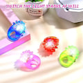 Miniatyrbilde 4 av 5: Tilfeldige Styleluminous Ringer 12 Stykker Gløder I Mørket Ring Fargerik Led Gløder Ring Nyhet Ringer Gummi Bulkete Gele Blinkende Ring Finger Lys Leke