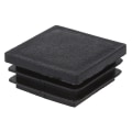 Miniatyrbillede 5 af 5: 40mm x 40mm Plast Firkantede Rørindsatser Endebeslag Sort 10 stk[HkkK] black
