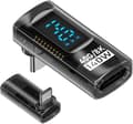 Miniatyrbillede 2 af 5: 2 stk. Type C-adapter, USB-C han til hun-adapter, 140W Type C-adapter, USB-C-adapter med 8K digitalt display, 40 Gbps Type C-stik [HK] Dark Grey Colour