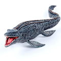 Miniatyrbillede 2 af 5: Stor Mosasaurus Legetøj, Realistisk Dybhavsmonster Plastdyr Model[HK] Gray 38*11*6.8cm