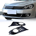 Miniatyrbilde 3 av 5: Tåkelysdeksel Profesjonell Perfekt Match ABS V/H Nedre Grill Erstatning 5K0853665 5K0853666 for Golf 6 MK6 09-13[HK] R