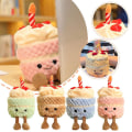 Miniatyrbillede 4 af 5: Jelly Cat plys kage legetøj uden lyde og lys sød kreativ fødselsdagsgave[HK] Blue 28Cm