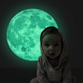 Miniatyrbild 2 av 5: Luminous Måneväggdekaler 30cm, Glöder i Mörkret, Perfekt Tak- eller Väggdekor för Barnrum [HkkK]