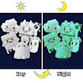 Miniatyrbild 3 av 4: Lankybox Glow In The Dark Plysch Foxy Boxy Ghosty Lanky Box Avtagbar Mjuk Leksak Barnpresent Vändbar Docka Flicksäng Kudde   E