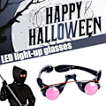 Miniatyrbillede 2 af 5: LED Lysende Glow Briller Sjove Røde Øjne Halloween Cosplay Tilbehør [HK]