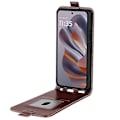 Pikkukuva 2 / 5: Motorola Edge 50 Neo 5G -kotelo korttipaikoilla, pystysuuntainen läppä nahkainen puhelinkotelo - Musta[HK] Brown Multicolor