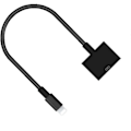 Miniatyrbild 1 av 5: Lightning till 30-Pin Adapter med Kabel Sladd Synkroniseringsomvandlare Laddningsstöd för IPhone 13/13PM/12PM/11 PM/XS/8P/iPad/iPod[HK] Black