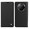 Miniatyrbillede 1 af 5: For Honor Magic7 Lite 5G/ X9c 5G Wallet Case Kort Slot Stand Læder Telefon Cover[HK] Black