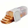 Miniatyrbillede 1 af 5: Brødkasse med stor kapacitet og lækagesikkert låg - Stabelbar køkkenorganisator til opbevaring af brød, toast og korn - Væsentligt køkkentilbehør [HK] White