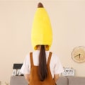 Miniatyrbilde 3 av 4: Morsom plysj bananhatt myk og behagelig stoff egnet for karnevalsball ornament[HK] Banana