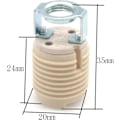 Miniatyrbild 3 av 5: HKK  Set med 6 G9-lamphållare med fäste, gängad G9-keramikhållare för halogenlampor