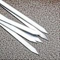 Miniatyrbilde 4 av 4: BBQ flate grillspyd i rustfritt stål - Sett med 6 - Grillpinne med langt håndtak [HK]
