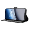 Miniatyrbild 3 av 5: För OnePlus Nord 4 5G Telefonställ Fodral Diamanttextur PU Läder Plånboksfodral [HK] Black