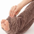 Miniatyrbilde 3 av 5: 1/2 polyester varm og koselig over kneet lodne lange sokker for grå[HK] gray 1Set