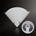 Miniatyrbillede 3 af 5: 100 stk. Engangs Papirfilter Hvid Tyk Filter Koniske Nylon Tragte Papir Maling Spray Mesh Rensende Siletragtværktøj [HK] 50pcs