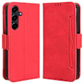 Miniatyrbillede 1 af 5: Læder telefoncover med flere kortpladser og stativ til Samsung Galaxy A55 5G -[HK] Samsung Galaxy A55 5G Red