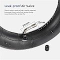 Miniatyrbillede 2 af 5: 8,5 tommer indvendig slange baghjul bøjet ventilspindel 50/75-6,1 bagdæk 8 1/2 X2 til V2 M365 Pro 1s-hy[HK] Black