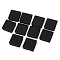 Miniatyrbillede 1 af 5: 40mm x 40mm Plast Firkantede Rørindsatser Endebeslag Sort 10 stk[HkkK] black