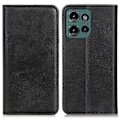 Miniatyrbillede 1 af 5: Til Motorola Edge 50 5G Etui Split Læder Flip Wallet Telefon Cover - Kaffe[HK] Multicolor Black