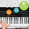Miniatyrbilde 4 av 5: Piano Keyboard Note Labels Avtakbar Silikon Piano Note Guide Med Eske[HK] Colorful