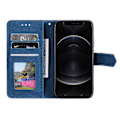 Miniatyrbild 2 av 5: För Motorola Edge 50 Pro 5G Fodral Splitsning Sömnad Läder Flip Skyddande Skal[HK] Blue