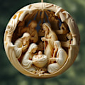 Miniatyrbillede 4 af 4: 6 stk. Julekrybbe Ornamenter, Akryl Julekrybbe Ornament, Hængende Ornament Julekrybbe Vedhæng Til Jul Religiøs Gave   4