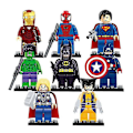 Miniatyrbillede 1 af 5: 8 stykker Marvel Avengers Super Hero Comic Building Block Figures Dc Minifigur Legetøj Gave Gaver[HK]