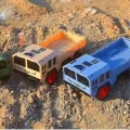 Miniatyrbild 5 av 5: Stor ingenjörsfordonsmodell Plastgrävmaskin Dumpbil Bilar Leksak för barn Pojkar Utomhus Sandspel[HK] yellow-B