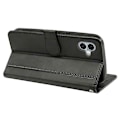 Miniatyrbilde 4 av 5: For iPhone 16 Deksel Kalveskinn Tekstur Lær Stativ Bokstil Telefondeksel[HK] Style A Multicolor