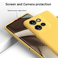 Miniatyrbilde 3 av 5: For Motorola Edge 50 Neo 5G Deksel Flytende Silikon Anti-Ripe Telefondeksel med Håndstropp[HK] Yellow