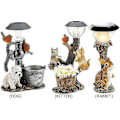 Miniatyrbillede 2 af 5: LED Solcellelys Kanin Kat Dyrefigur Harpiks Statue Lampe Have Ornament[hk] rabbit
