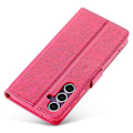 Miniatyrbild 5 av 5: LC.IMEEKE Fodral till Samsung Galaxy S25 Kalvtextur PU Läder Ställ Plånbok Mobilskal - Grå[HK] Rose Multicolor