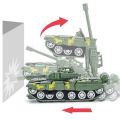 Miniatyrbilde 4 av 5: Gutter Transformator Lekebil Tank Kjøretøy Transformers Barn Robot Barn Bursdagsgave[HK] Green Tank