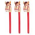 Miniatyrbillede 1 af 2: 3 stk Oppustelige Heste Oppustelige Pinde Tema Fødselsdagsfest Julefest Tilbehør [HK] Brown 96.00X34.00X34.00CM