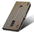 Miniatyrbilde 4 av 5: For ZTE nubia Red Magic 8 Pro+ 5G / Red Magic 8 Pro 5G Diamanttekstur PU Lær Stativ Deksel Shell Flip Lommebok Telefonveske[HK] Brown