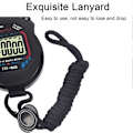 Miniatyrbilde 4 av 5: Stoppeklokke, Multifunksjonell Sportsstoppeklokke, Digital LCD-timer, Brukes til løping, svømming og andre sporter [HK]