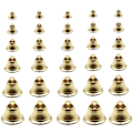 Miniatyrbillede 1 af 5: 100 stk. Guld Tiny Bells Håndværk Mini Bells Juletræ Fest Dekorationer [HK] 3cm x 100