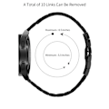 Miniatyrbilde 4 av 5: For Garmin Vivoactive 5 Rustfritt Stål Klokkereim Erstatning Armbånd [HK] Black