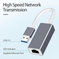 Miniatyrbild 4 av 5: USB Ethernet-adapter Typ C USB till RJ45 Lan-port 100 Mbps Nätverkskort för PC Laptop Plug and Play[HK]