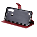 Miniatyrbillede 4 af 4: Kalveskinds tekstur læder cover til Motorola Moto G8 Power Lite[HK] Red