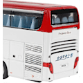 Miniatyrbillede 2 af 5: Mini dobbeltdækkerbus modellegetøj til børn med lys og musik (hvid)[HK]