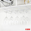 Miniatyrbilde 5 av 5: Vinglassholder under skapet, vinglassholder, vinglassoppheng, trådstativ for glass [HK] 4 Row