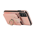 Pikkukuva 5 / 5: Samsung Galaxy A52 4g / A52s 5g / A52 5g Kotelo Korttipidike Pu Nahka Puhelinkuori Jalustalla[HK] Rose Gold