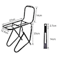 Pikkukuva 2 / 5: Polkupyörän etuteline, teräksinen matkatavarateline 15 kg kantavuudella maasto- ja maantiepyörille Ra[HK] Black