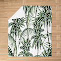 Miniatyrbillede 3 af 5: Palm Tree Fleece Tæppe, Helårs Palm Leaf Sengetæppe Botanisk Natur Fuzzy Tæppe Til Seng Sofa, Soveværelse Plys Tæppe Leaf Bra[HK] 60x50in 150x125cm