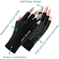 Miniatyrbilde 2 av 5: UPF 50+ Fingerløse solhansker for UV-beskyttelse Håndbeskyttelse for kvinner Fiske, kjøring, sykling og fotturer [HK] M black