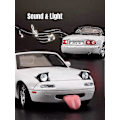 Pikkukuva 4 / 5: 1/32 Mazda Mx-5 Pienoisvalettu Mx5 Roadster Leluautomalli Ääni- ja valoefekteillä Avattavat ovet Keräilylahja Lapsille Pojille[HK] Red