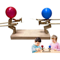 Miniatyrbillede 1 af 5: Ballon Bambusmand Kampspil, 2024 Nye Håndlavede Træfægtningsdukker, Hurtigt Tempo Bots Kampspil Til 2 Spillere, Med 20stk Balloner[HK] Wood Board Thickness 5 mm