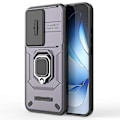 Miniatyrbillede 2 af 5: Til Oppo Reno13 5G (Global) Cover PC TPU Støtteben Telefonbeskytter med Linsebeskyttelse - Grøn[HK] Purple Multicolor